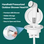 Kit de pomme de douche hors-bord marine, douche de bateau intégrée/rétractable montée sur tableau arrière