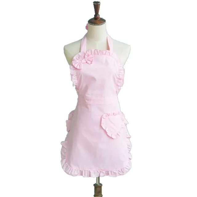 Tablier féminin vintage volants court encolure dos nu… – vue 6