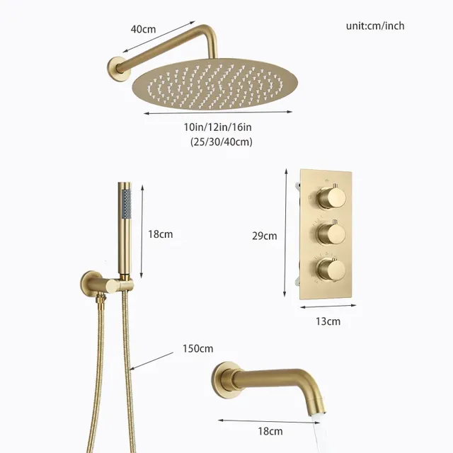 Système de douche thermostatique à 3 voies – vue 3