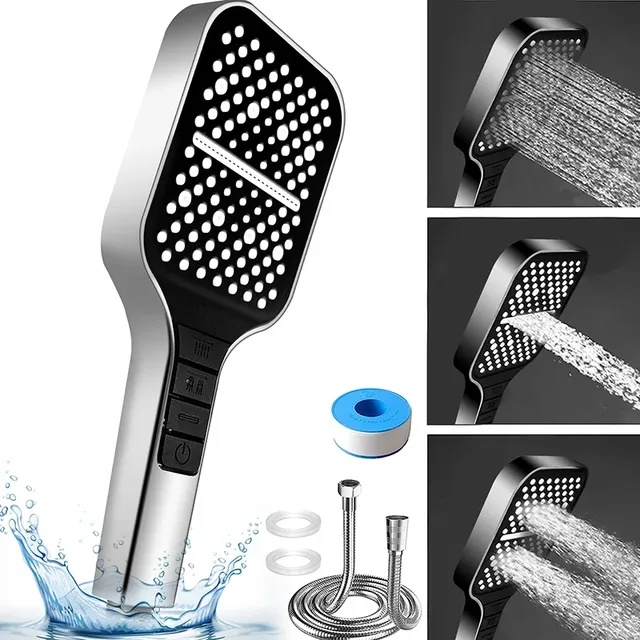 Nouveau SquarBlack pomme de douche réglable 7 modes… – vue 2