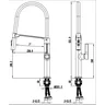 Robinet de cuisine noir avec pulvérisateur rétractable… – vue 3