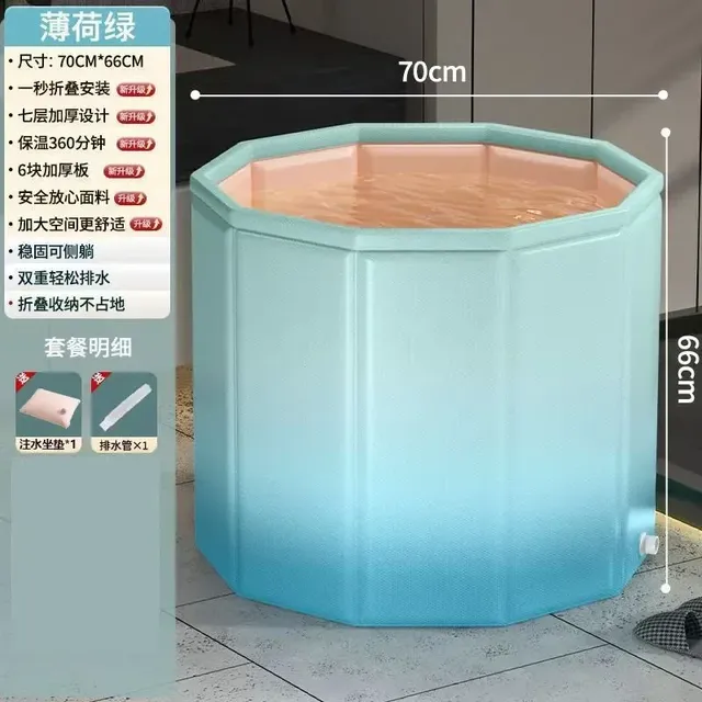 Baignoire portable pliante ronde adulte enfant spa… – vue 6