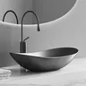 Vasque posée ovale bateau céramique mate gris anthracite… – vue 2