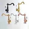 Robinet lavabo rétro victorien bec haut poignée… – vue 2