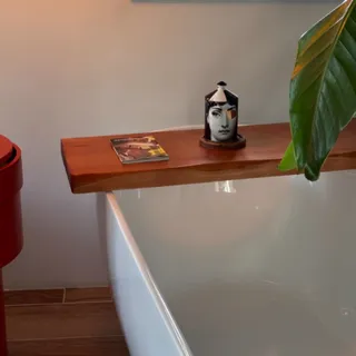 Plateau baignoire bois massif acajou veinage naturel finition lisse…