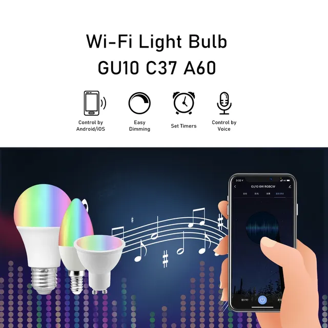 Ampoule LED intelligente à commande vocale – vue 4