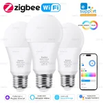 EWelink Zigbee WiFi ampoule LED intelligente lampes 15W 18W E27 ampoule RGB + CW + WW Dimmable fonctionne avec Alexa Google Home Yandex Alice