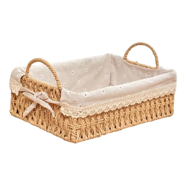 Paniers de rangement tissés à la main avec boîte à… – vue 2