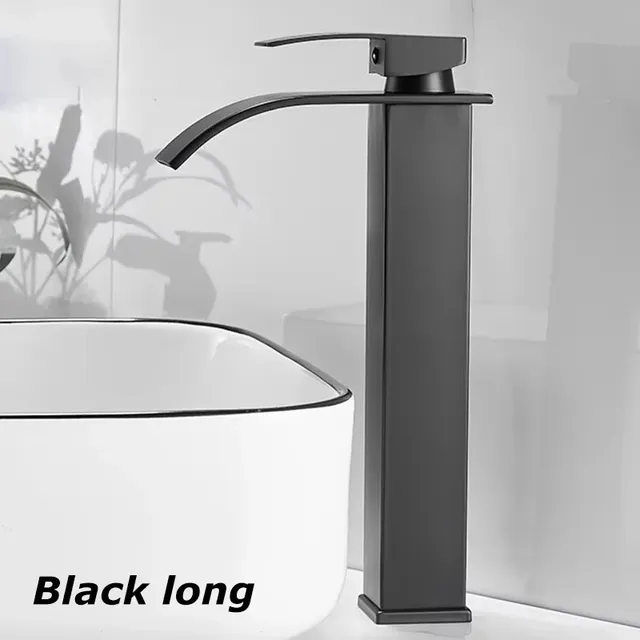 Robinet de salle de bains cascade noir – vue 2