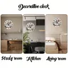 Horloge murale suspendue ronde et silencieuse en bois – vue 5