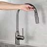 Robinet d'évier de cuisine gris canon – vue 3