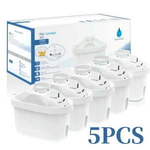 cartouches filtrantes carafe universelles remplacement charbon actif résine échangeuse ions multicouche maille fine réduction calcaire chlore goût cuisine