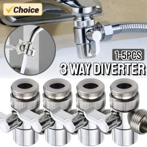 Connecteur de robinet d’eau pour toilettes, adaptateur d’interrupteur à 3 voies, séparateur d’évier de cuisine, vanne de Roi ation, bidet, douche, HOKitchen Connecteur de robinet d’eau pour toilettes, adaptateur d’interrupteur à 3 voies, séparateur d’évier de cuisine, vanne de Roi ation, bidet, douche, HOKitchen