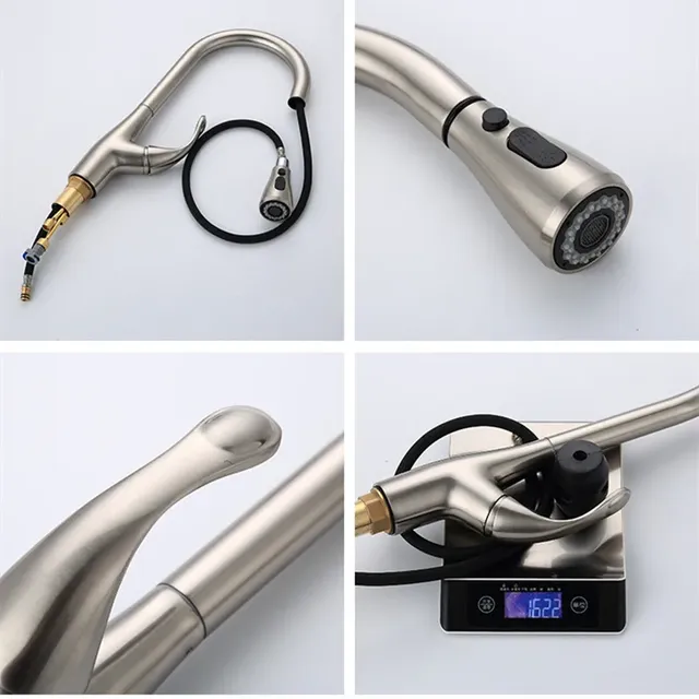 Robinet de cuisine tactile en Nickel brossé – vue 5