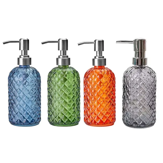 Distributeur savon verre rechargeable pompe manuelle…