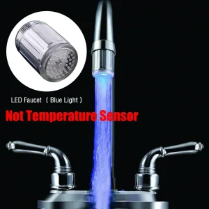 LED robinet d&rsquo;eau lumière robinet lueur douche cuisine salle de bains RGB/multicolore/bleu lumineux lueur