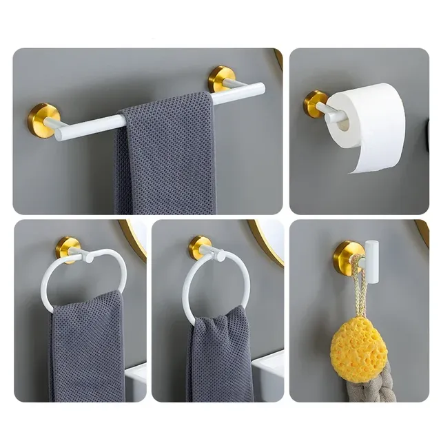 Ensemble accessoires salle bains murale acier inox… – vue 6