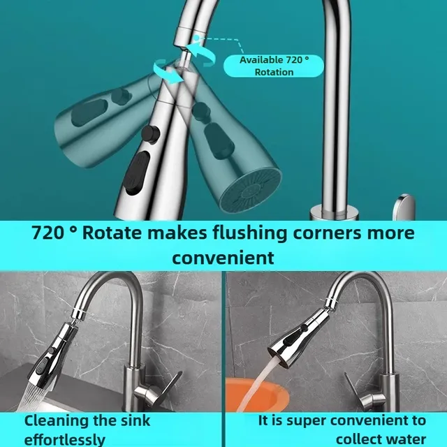 Robinet de cuisine chromé élégant 1 pièce – vue 5