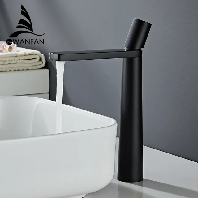 Robinet de lavabo moderne en laiton doré brossé – vue 5