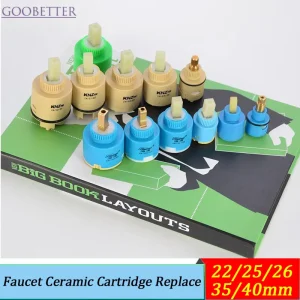 Cartouche en céramique pour robinet, 22/25/26/35/40mm, pièce de rechange, bobine de remplacement pour économie d&rsquo;eau, mitigeur d&rsquo;eau, robinet de cuisine et de salle de bains