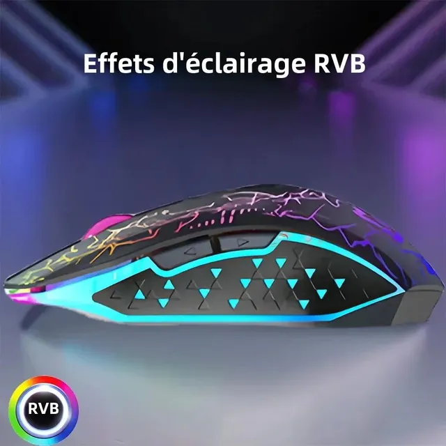 Souris sans fil Bluetooth 5.2 RGB 2.4G – vue 4