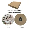 Horloge murale suspendue ronde et silencieuse en bois – vue 6