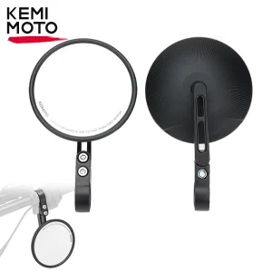 Rétroviseur moto universel 360 °   Rétroviseur latéral rotatif pour moto, rond, pour la plupart des motos, vélos électriques, Scooters, ATV