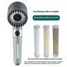Pommeau douche main tête brosse silicone anthracite… – vue 4