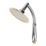 Grand pulvérisateur rond à haute pression, 6 pouces, double usage, pomme de douche à main/haut réglable à 360 degrés