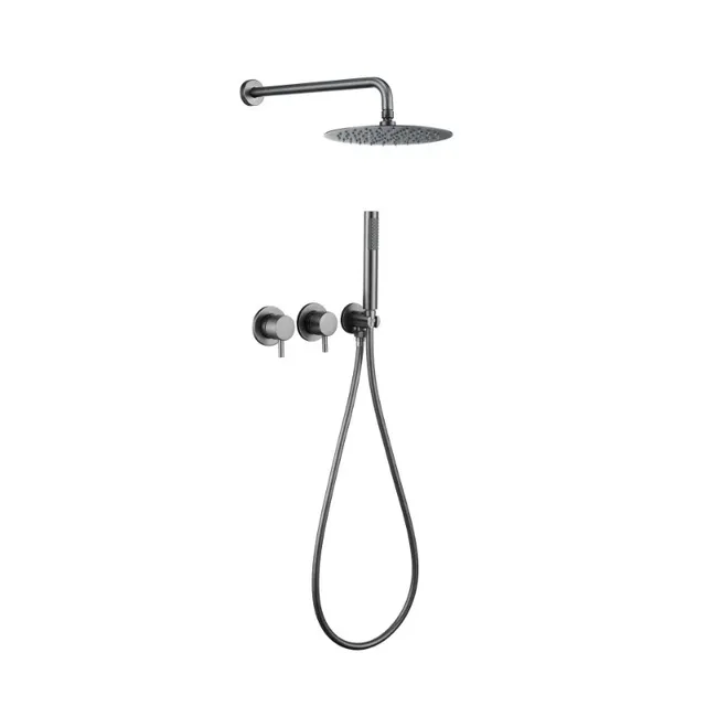 Système de douche dissimulé en cuivre noir de luxe – vue 5