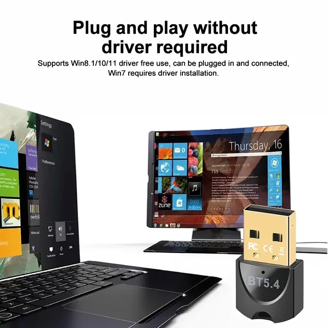 Adaptateur Bluetooth sans fil USB Bluetooth 5.4 pour PC… – vue 2