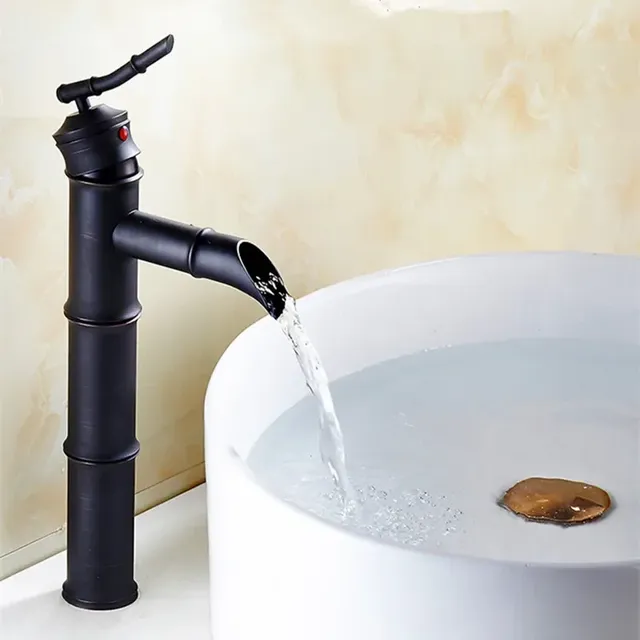 Robinets de lavabo Robinet cascade en bronze noir… – vue 2