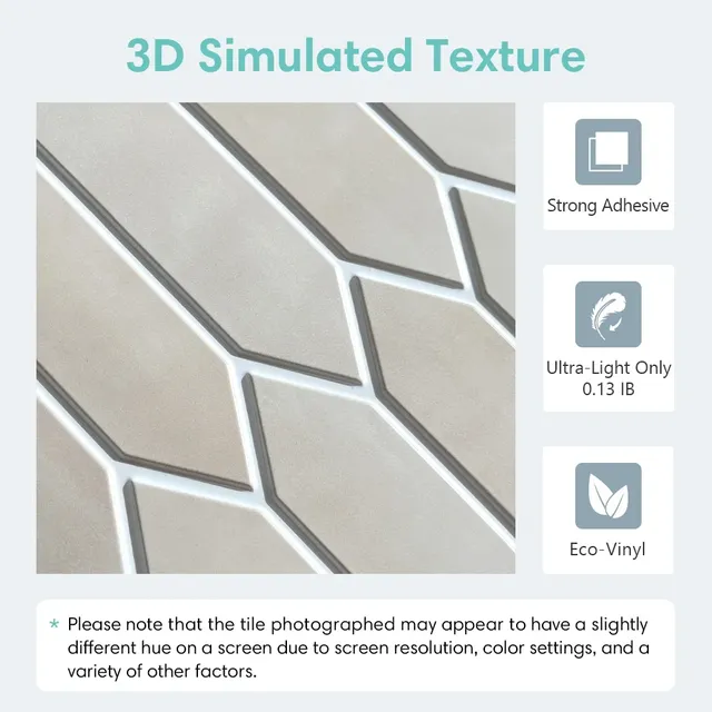 Panneaux muraux géométriques tridimensionnels texturés… – vue 3