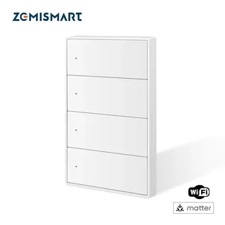 Zemismart Matter WiFi 1 2 3 4 6 Gangs interrupteur d'éclairage mural…