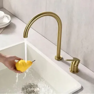 Robinet d'évier de cuisine en acier inoxydable 304
