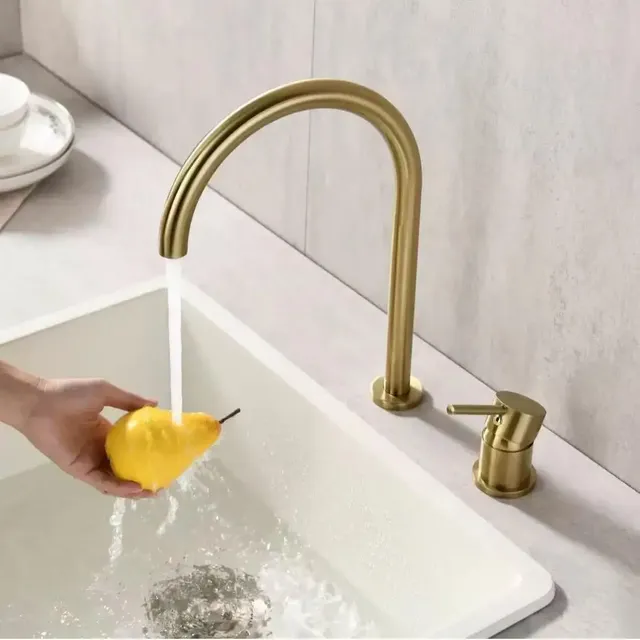 Robinet d'évier de cuisine en acier inoxydable 304