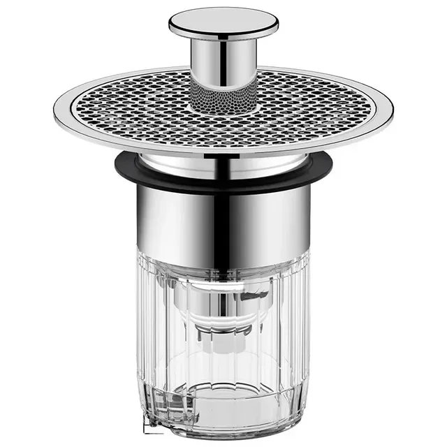Bonde lavabo universelle antibouchage inox chromé tamis… – vue 6