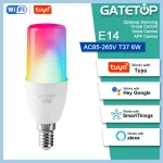 Ampoule Bluetooth et Wi-Fi, T37, E14, RVB à commande variable, ampoule Smart Life, 6WAC85V-265V
