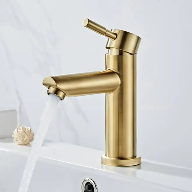 Robinet de salle de bains en or brossé – vue 3