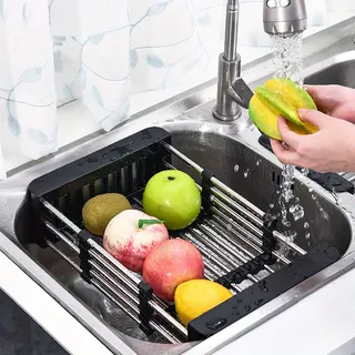 Égouttoir de cuisine extensible en acier inoxydable T1
