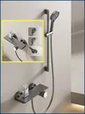 Système de douche de salle de bains boutoné – vue 2