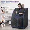 Sauna vapeur portable maison tente individuel noir… – vue 2