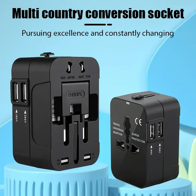 Adaptateur de voyage universel EU UK US AU