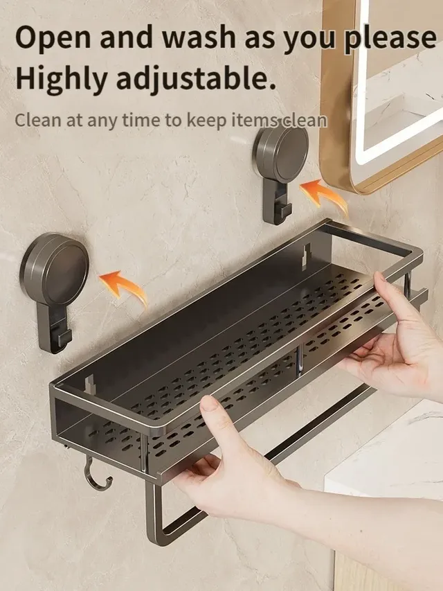 Étagère murale sans perçage ventouses double plateau… – vue 4