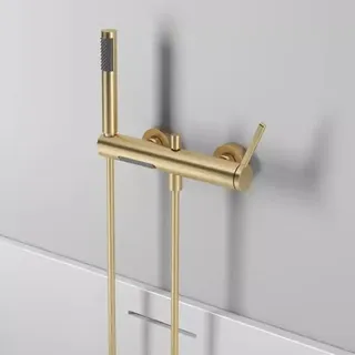 Robinet de baignoire en laiton cascade or brossé