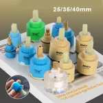 Cartouche de robinet en céramique de remplacement, 25/35/40mm, 1 pièce, Valve de lavabo de cuisine, robinet chaud/ancien, accessoires de commutateur de cartouche