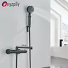 Robinet douche thermostatique mural noir mat inoxydable… – vue 2