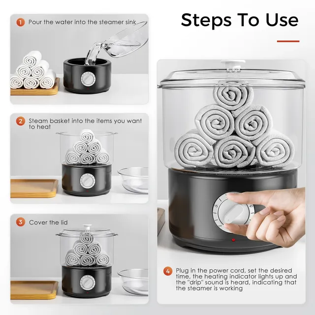 Towel Steamer Quick Heating Hot Towel Warmer Spa Towel… – vue 5