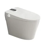 Toilettes intelligentes LED pour salle de bain avec télécommande, toilettes intelligentes montées au sol