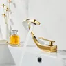 Robinet de salle de bains en laiton or blanc – vue 5